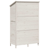 Shed ogrodowy Biały 106 x 56 x 176,5 cm Drewno Świerkowe