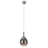 Lampa wisząca szklana LUKKA ze srebrnym kloszem – elegancka lampa do jadalni i salonu LED