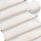 Samoprzylepne maty na schody 15 pcs Biały 80 x 24,5 x 3,5 cm