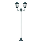 Lampa ogrodowa Vintage szczotkowana zieleń 68 x 20 x 235 cm