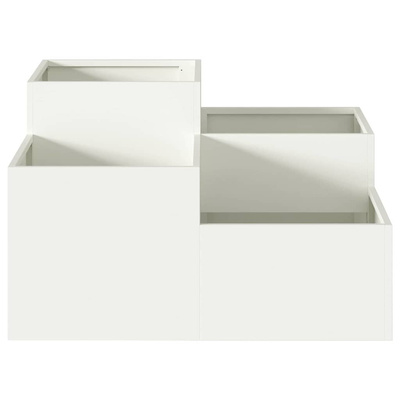 Doniczka ogrodowa Biały 80 x 80 x 48 cm Stal