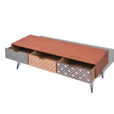 vidaXL Szafka pod TV z 3 szufladami, 120x40x36 cm, brązowa