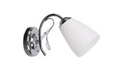 Kinkiet chromowy ścienny klosz biały 40W E14 Ursella Candellux 21-76991