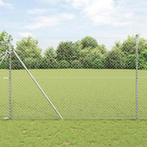 Ogrodzenie łańcuchowe 10 x 1,6 m Stal galwanizowana srebrny