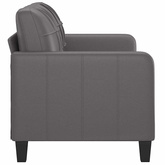 2-osobowa sofa, szary, 140 cm, sztuczna skóra