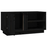 Szafka pod TV, czarna, 80x35x40,5 cm, lite drewno sosnowe vidaXL
