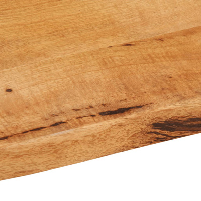 Blat stołu, 110x60x3,8 cm, naturalna krawędź, lite drewno mango