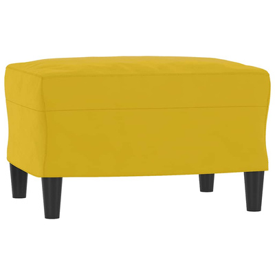 Fotel z podnóżkiem, żółty, 60 cm, aksamit vidaXL