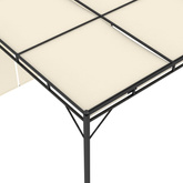 vidaXL Altana ogrodowa z zasłoną boczną, 4 x 3 x 2,25 m, kremowa