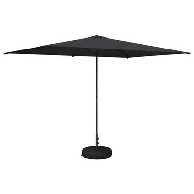 Parasol ogrodowy z podstawą 200 x 300 cm Poliester Prostokątny