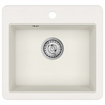 Zlew 80% Kwarc i 20% Żywica 470 x 440 mm Biały