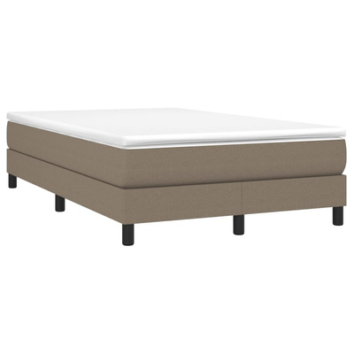 vidaXL Łóżko kontynentalne z materacem, taupe, tkanina, 120x200 cm wariant 5