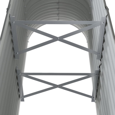 vidaXL Podwyższona donica, malowana proszkowo stal 114x40x68 cm, szara
