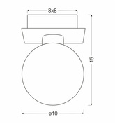 Lampa sufitowa biały klosz kula Oden 91-03195