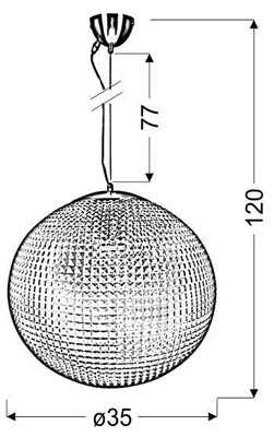 Lampa sufitowa wisząca candellux lucida 31-51165 e27 bezbarwny