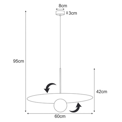 Lampa wisząca K-5373 z serii SANTE
