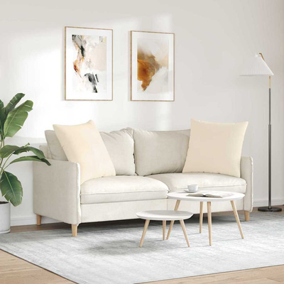 Poduszki na sofę 2 pcs Beżowy 60 x 60 cm tkanina
