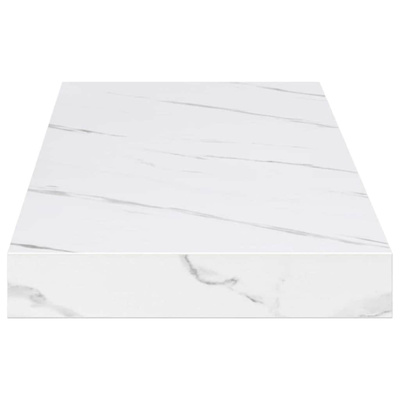 Półka ścienna 4 szt. Biały marmur 80 x 23,5 x 3,8 cm