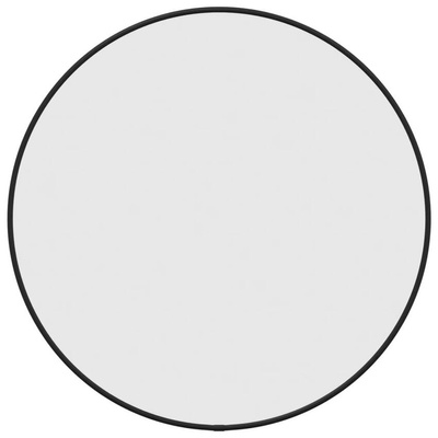 vidaXL Lustro ścienne, czarne, Ø 50 cm, okrągłe