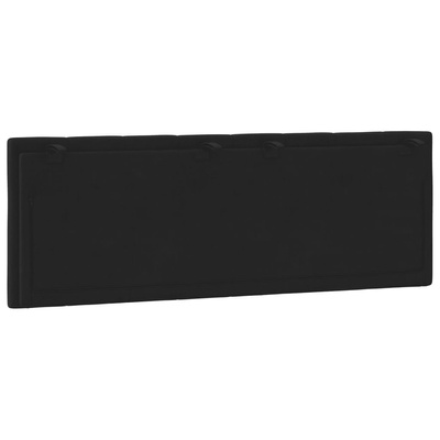 Poduszka na wezgłowie, Hanko, czarna, 140 cm, aksamitna
