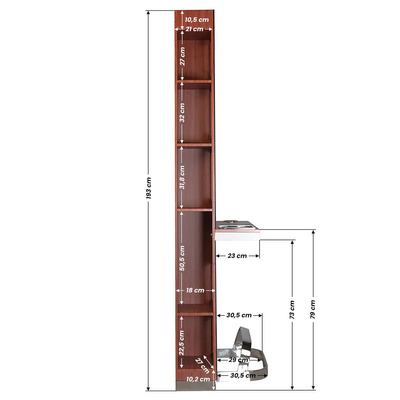Gabbiano konsola fryzjerska B058 czereśnia 124727