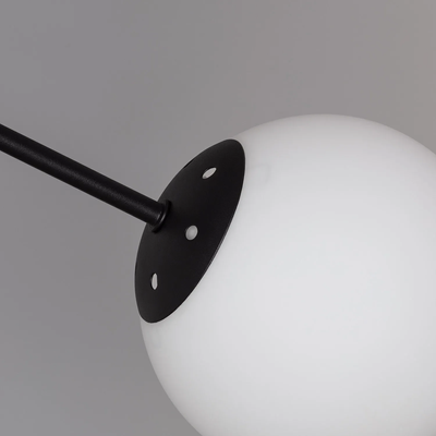 Lampa Wisząca Czarna szklane kule Abruzzo Grappa 6xE28