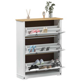 Szafka na buty z szufladą z półką Corona Biały 99 x 32 x 122 cm