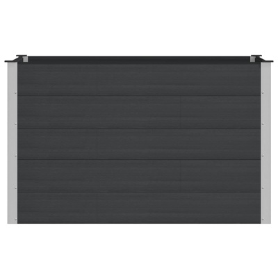 Podniesiona rabata ogrodowa Czarny 150 x 100 x 91 cm
