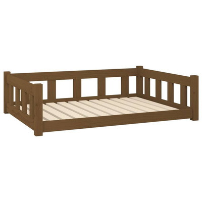 vidaXL Legowisko dla psa, miodowe, 105,5x75,5x28 cm, drewno sosnowe