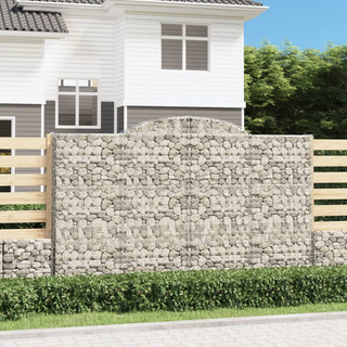 Kosze gabionowe, 4 szt, 300x50x180/200 cm, galwanizowane żelazo