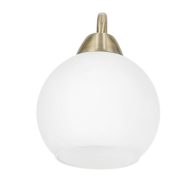 NESTOR Lampa kinkiet patynowy 1x40W E27 klosz biały