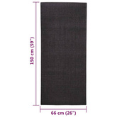 vidaXL Dywanik, naturalny sizal, 66x150 cm, czarny