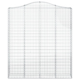 Kosze gabionowe, 2 szt, 200x30x220/240 cm, galwanizowane żelazo
