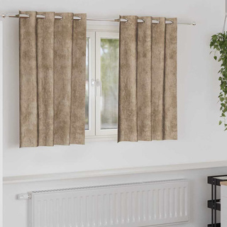 Zasłony z weluru 2 pcs szampański 140 x 140 cm Aksamit
