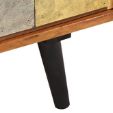 vidaXL Szafka pod TV z drzwiczkami, 112x30x40 cm, lite drewno akacjowe