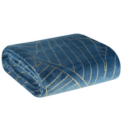 Koc granatowy 150x200