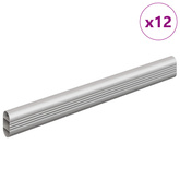 Drążek do szafy 12 pcs Srebrny 264 x 15 x 29 mm Stop Aluminium