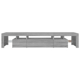 vidaXL Szafka pod TV z oświetleniem LED szary dąb sonoma 215x36,5x40cm