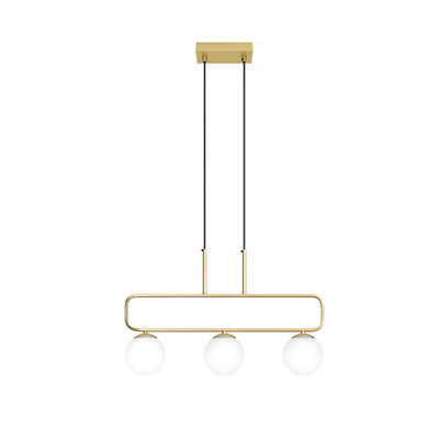 Lampa wisząca mosiądz biała 3xG9 Jove 33-01573