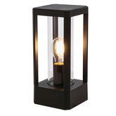 Lampa ogrodowa na taras CISSUS – czarna metalowa lampa stojąca E27 IP54