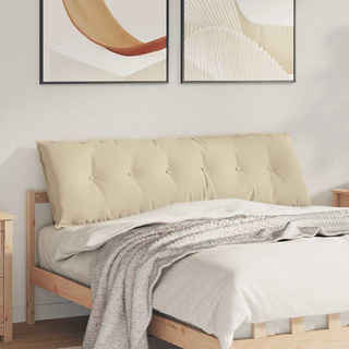 Poduszka na plecy Kremowy 160 x 50 cm Tkanina mikrofibrowa