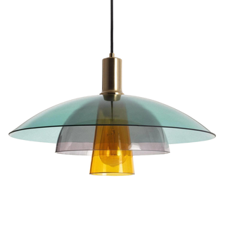 Lampa Wisząca Szklana Kolorowa E27 45cm Abruzzo Koloreno