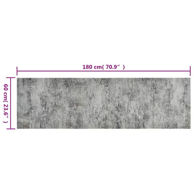 vidaXL Dywanik kuchenny, wzór betonu, 60x180 cm, aksamitny