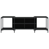 vidaXL Szafka pod TV, czarna, 153x37x50 cm, materiał drewnopochodny