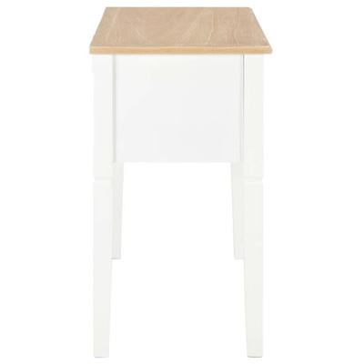 vidaXL Biurko, białe, 109,5x45x77,5 cm, drewniane