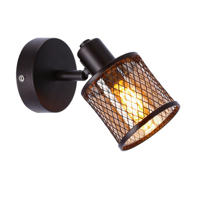 Kinkiet kawowe złoto klosz bursztynowy 1xE14 Canabera Candellux 91-81377