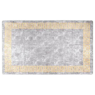 vidaXL Dywan z możliwością prania, szaro-złoty, 120x170 cm