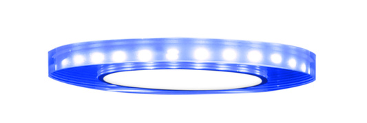 Oprawa Stropowa Oczko Candellux Ssp-23 Ch/Tr+Bl 8W Led 230V Ring Led Niebieski