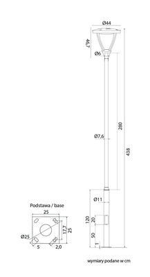 Oprawa parkowa MLS LB-H4400 W
