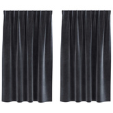 Zasłony zaciemniające 2 pcs Ciemnoszary 140 x 140 cm Aksamit